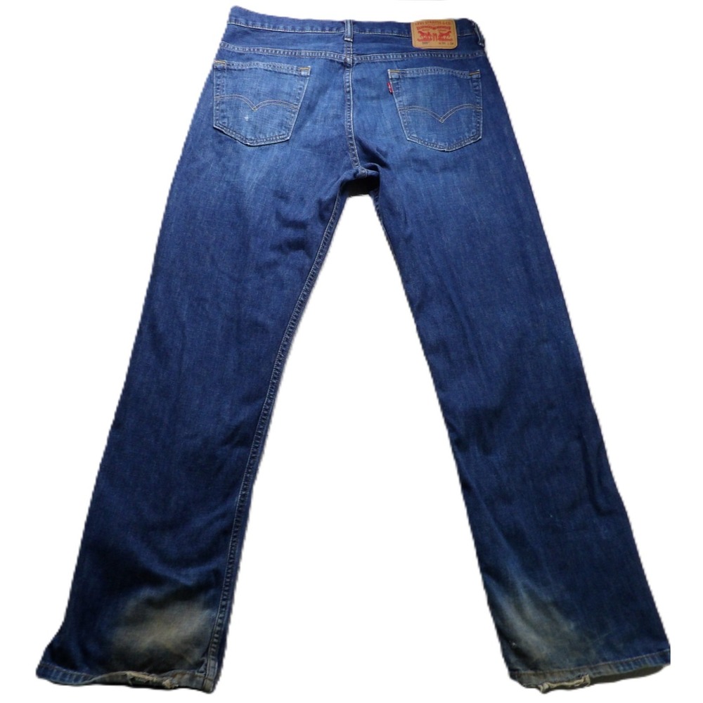 Levi's 569 Loose Straight Jeans Men W33 L34 Blue Denim Cotton Relaxed Casual